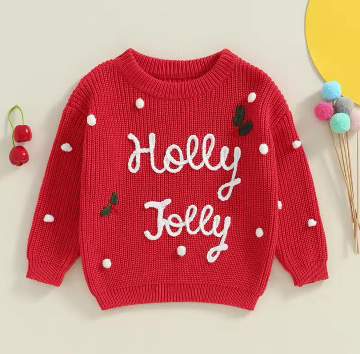1 WEEK TAT: Adult and Kid Rope Embroidered Holiday Sweaters