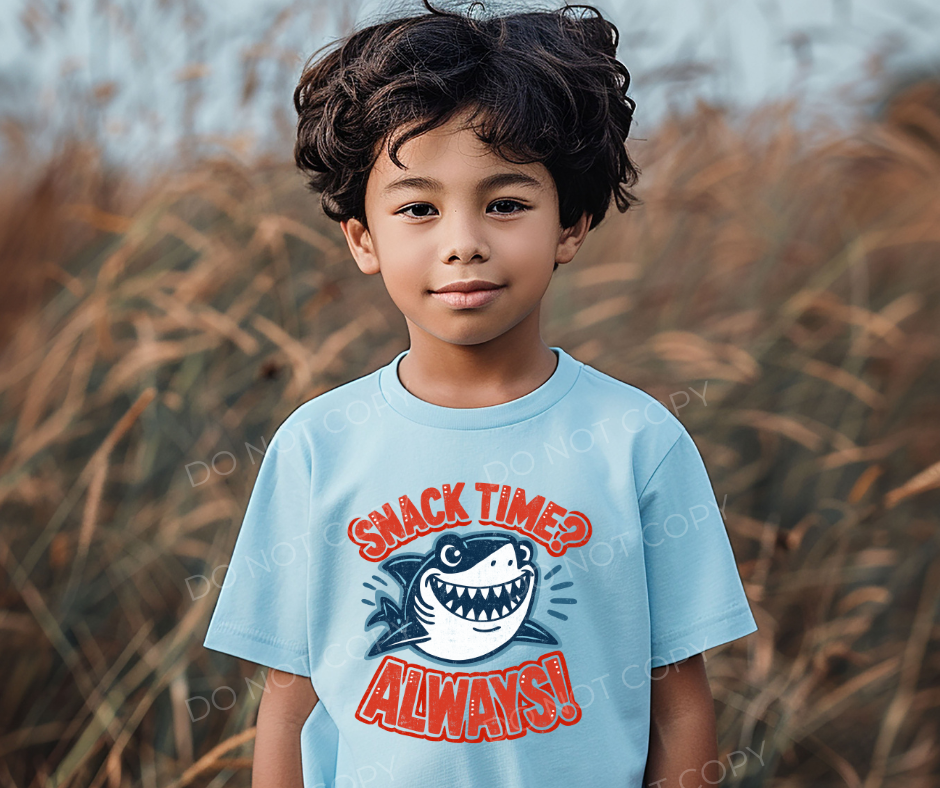 Snack Time Always Shark - YOUTH - Custom