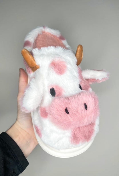 PREORDER: RERUN Cow Slippers - Adult & Kids