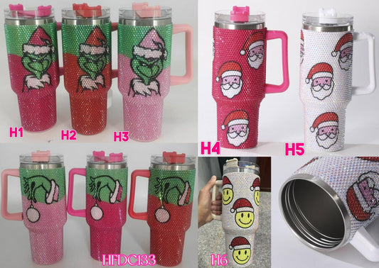 Rhinestone Christmas 40 oz Tumblers