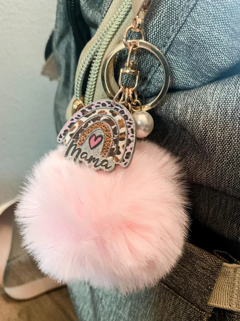1-2 WEEK TAT: Rainbow Mama Puff or Bead Keyring