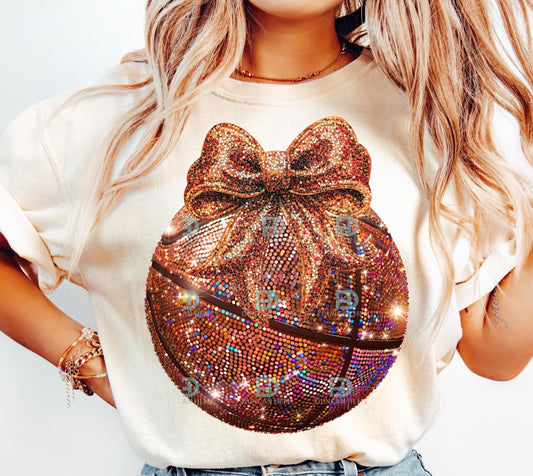 Basketball Coquette Faux Rhinestones - Custom