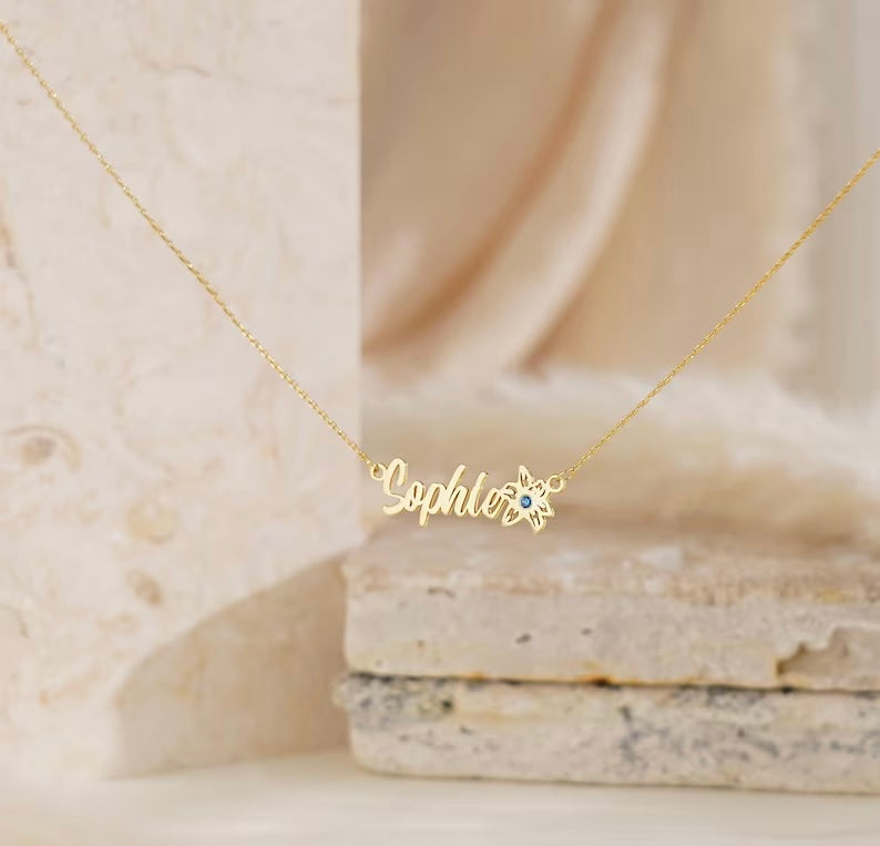 RERUN: Radiant Roots Name and Flower Necklace