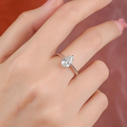 Preorder: Radiant Elegance Pear Moissanite Ring