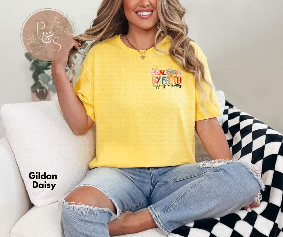 #203 - Walking By Faith Tripping Constantly - POCKET - DIRECT TO FILM PRINT ONLY