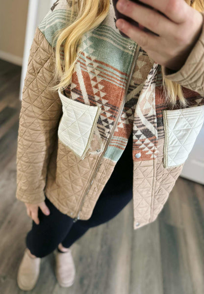 PREORDER: Rerun Aztec Quilted Design Jacket 11.24.25
