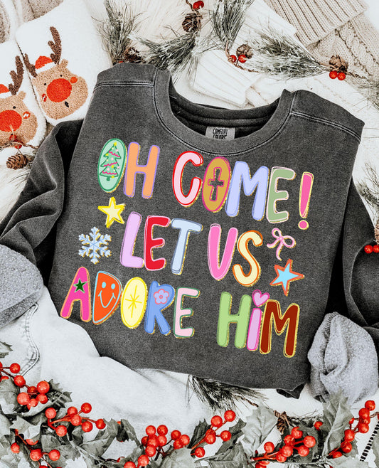 Oh Come Let Us Adore Him Doodle - Custom