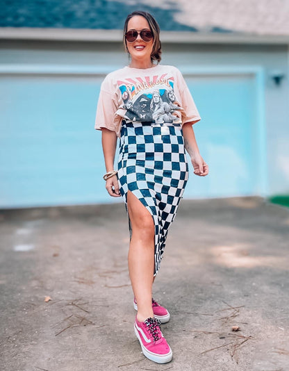 READY TO SHIP: Large Checked Skirt