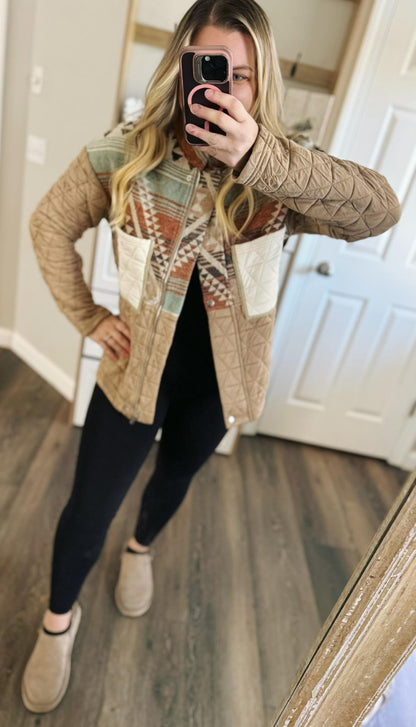 PREORDER: Rerun Aztec Quilted Design Jacket 11.24.25