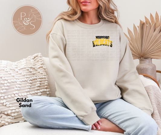 #67 - Neosho Wildcats Ombre - POCKET - DIRECT TO FILM PRINT ONLY