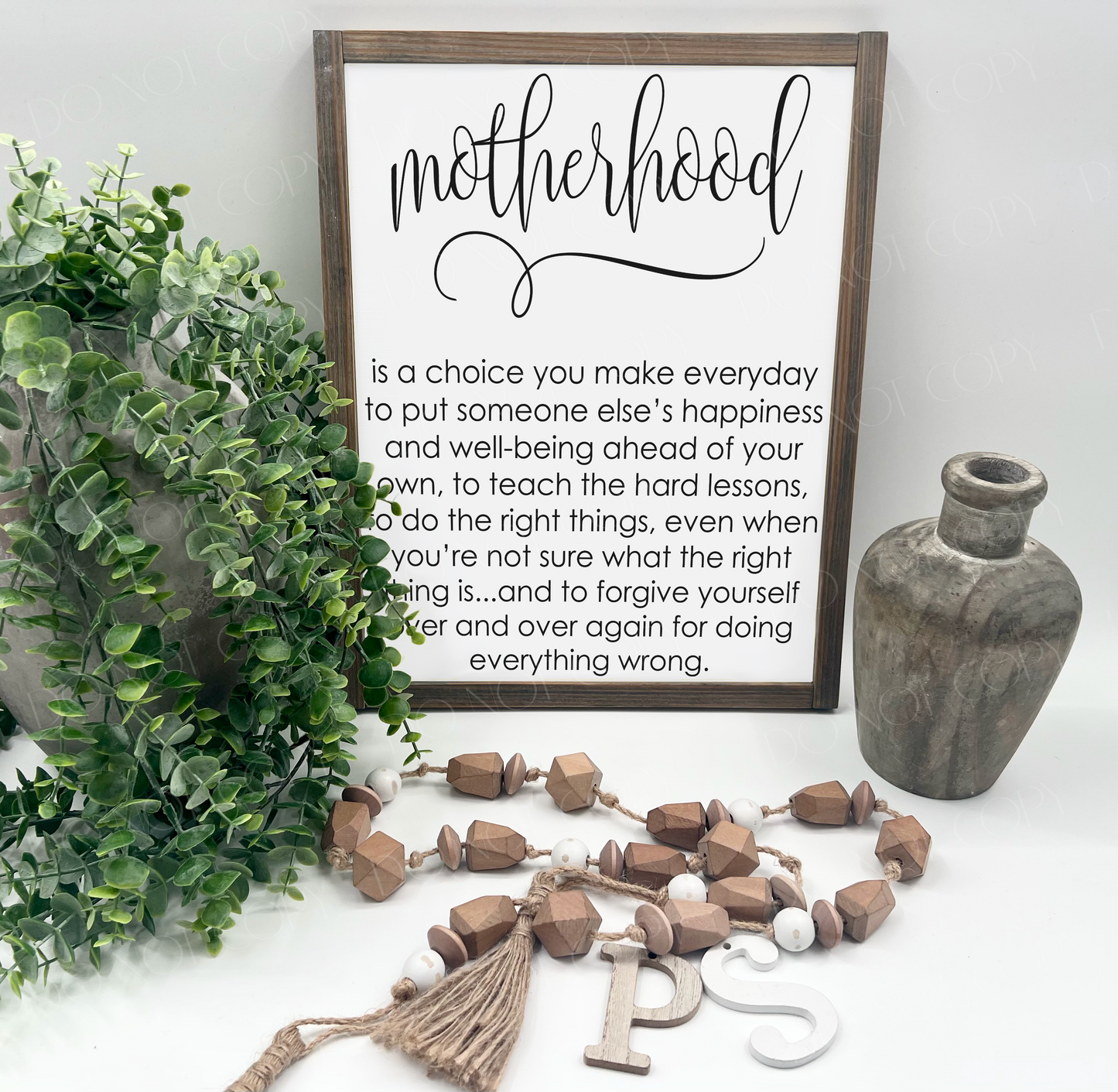 Motherhood - Wood Sign