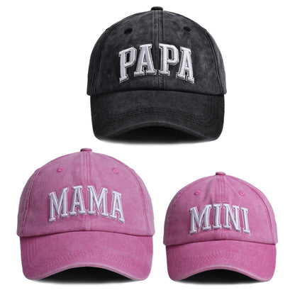 PREORDER: Cotton Embroidered Mama, Papa & Mini Hats 5.19.25