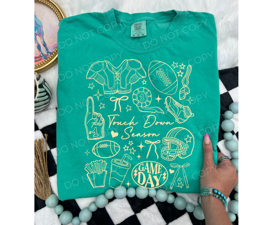 #169 - Touch Down Season Collage - DIRECT TO FILM PRINT ONL