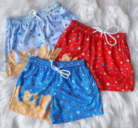 Preorder: Fourth Of July Drip Shorts - MMW