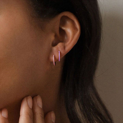 Birthstone Hoops- GOLD SEPTEMBER