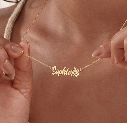 RERUN: Radiant Roots Name and Flower Necklace