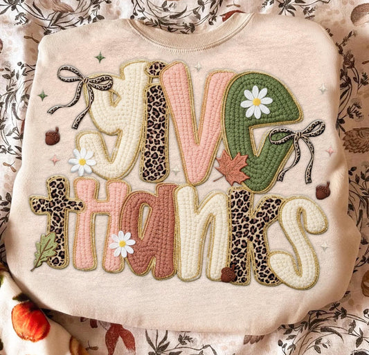 Give Thanks Faux Yarn - Custom