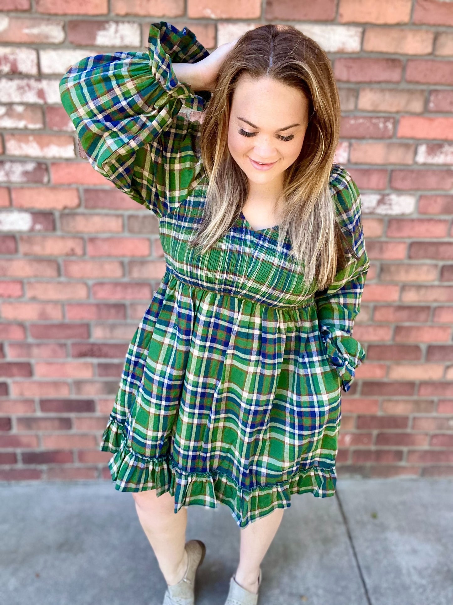 READY TO SHIP: Pretty In Plaid Dress