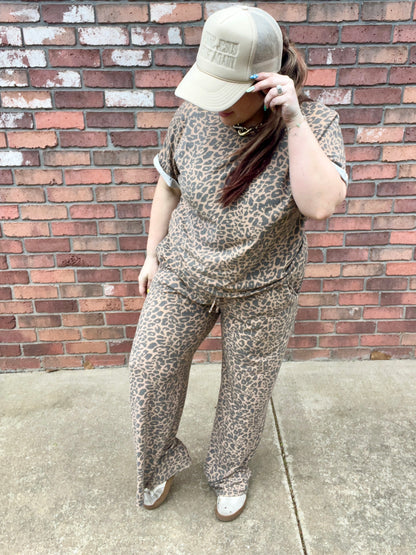 READY TO SHIP: Kelsey Leopard Pant Set