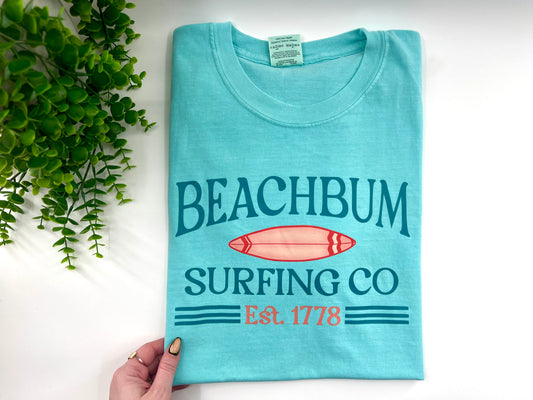 READY TO SHIP: XL - Beach Bum Surfing Co Tshirt ✨SMALL WHITE SPOTS SEE PICS✨