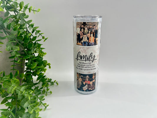 Customized Photo Family  - 20 oz Glossy Tumbler