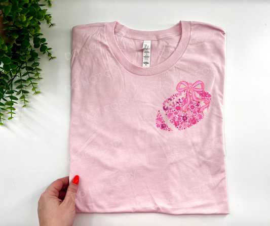 #74 -Pink Football Floral Pink Out - POCKET - DIRECT TO FILM PRINT ONLY