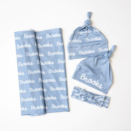PREORDER: Repeating 3-Piece Blanket and Bow/Hat Set 9.2.25