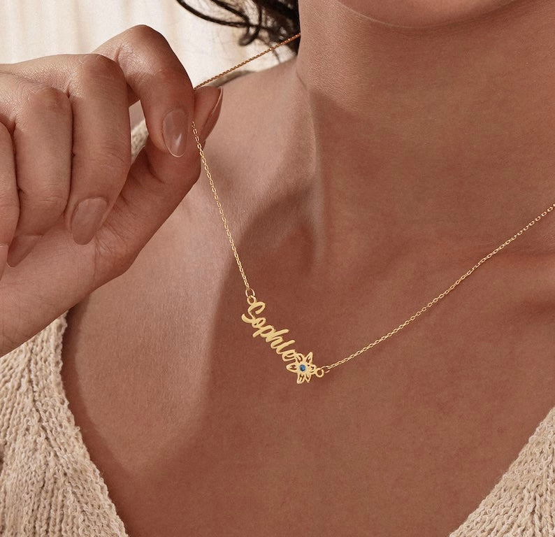 RERUN: Radiant Roots Name and Flower Necklace