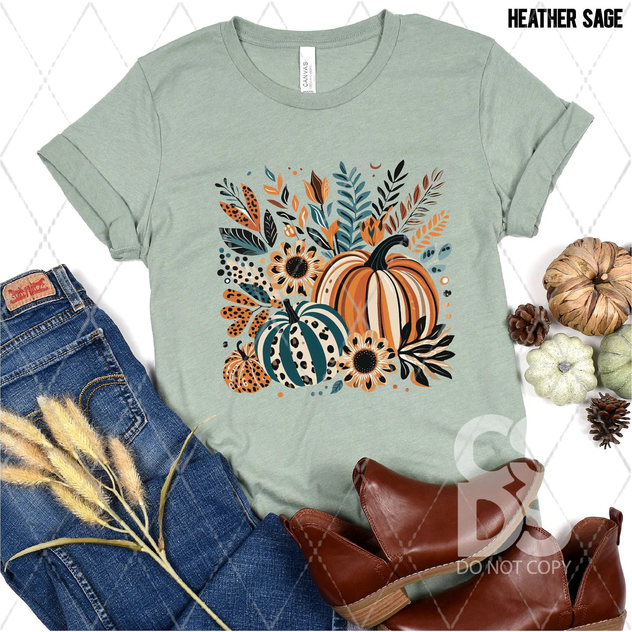 Painted Fall Pumpkins - DTF010865
