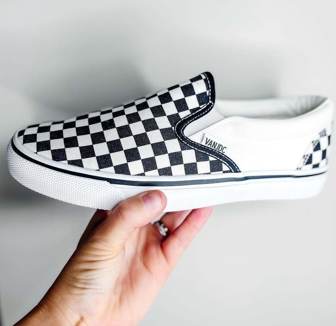 Boutique Preorder: Black and White Checker Slip-ons