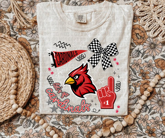Let’s Go Cardinals Red Collage - Custom