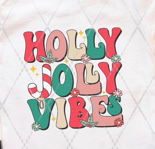 #177 -  Holly Jolly Vibes - LARGE POCKET OR INFANT - DIRECT TO FILM PRINT ONLY