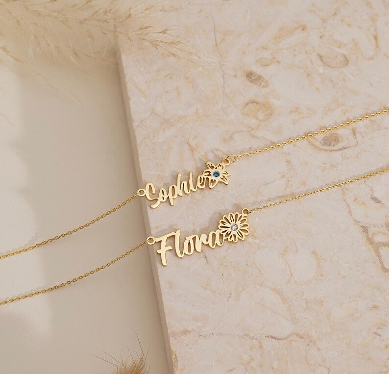 RERUN: Radiant Roots Name and Flower Necklace