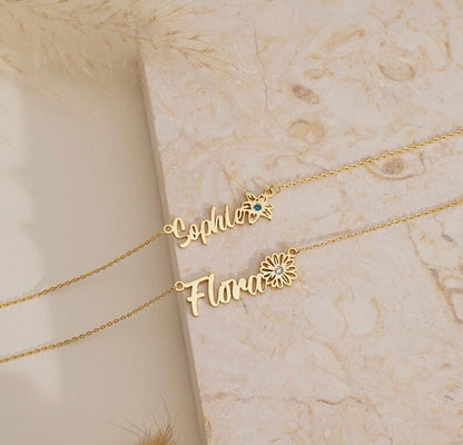 RERUN: Radiant Roots Name and Flower Necklace