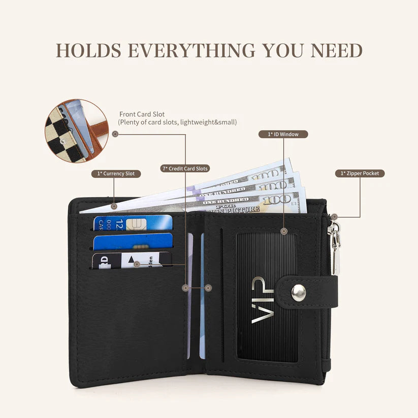 1-2 WEEK TAT: Quilted or Checker Vegan Leather Wallets