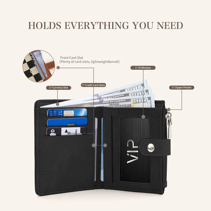 1-2 WEEK TAT: Quilted or Checker Vegan Leather Wallets