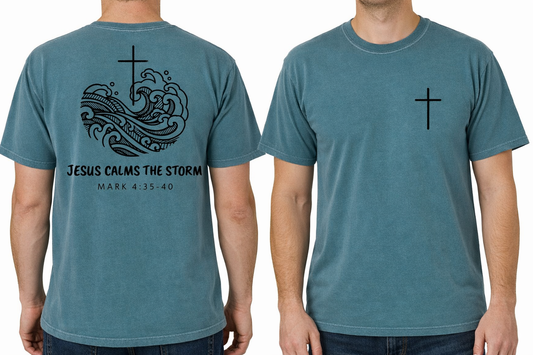 Jesus Calms The Storm - Front & Back - Custom