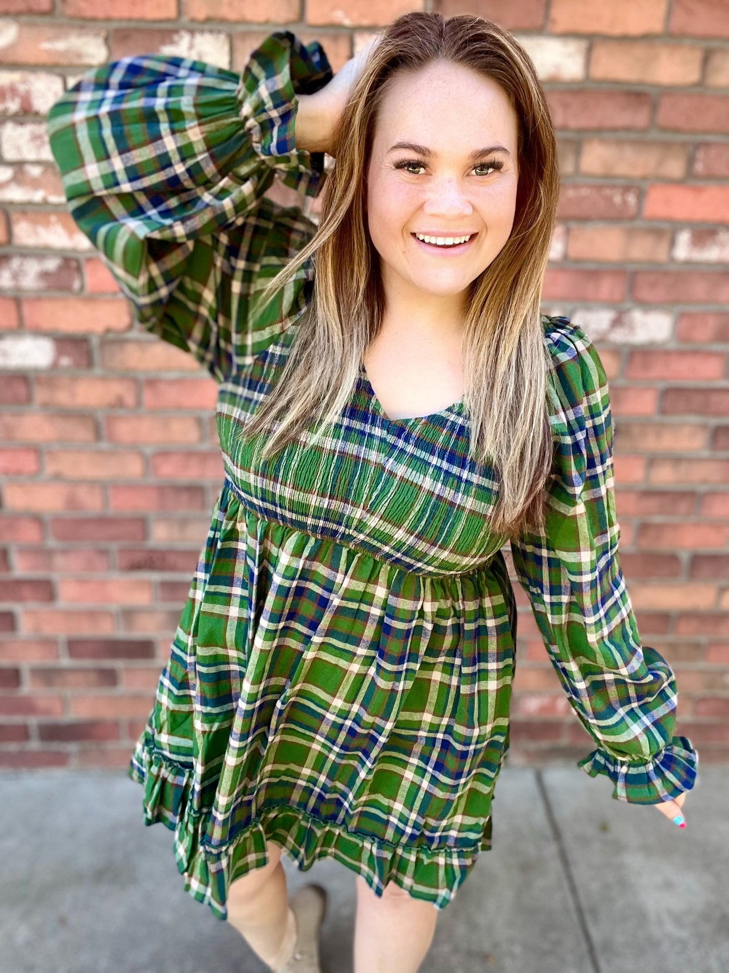 READY TO SHIP: Pretty In Plaid Dress