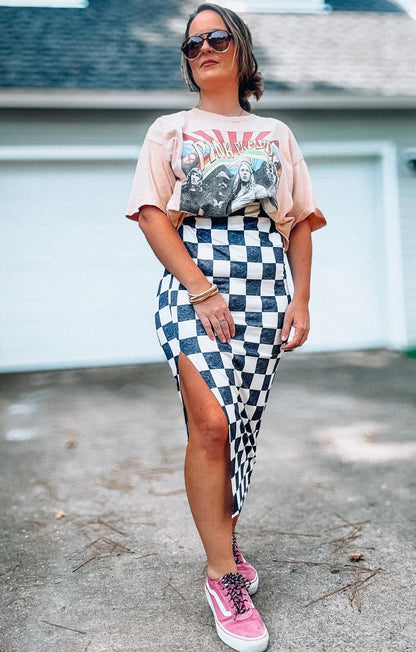 READY TO SHIP: Large Checked Skirt