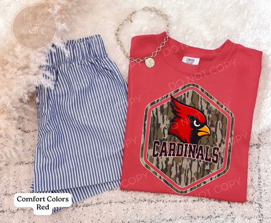 Cardinals Camo Mascot Head - Custom