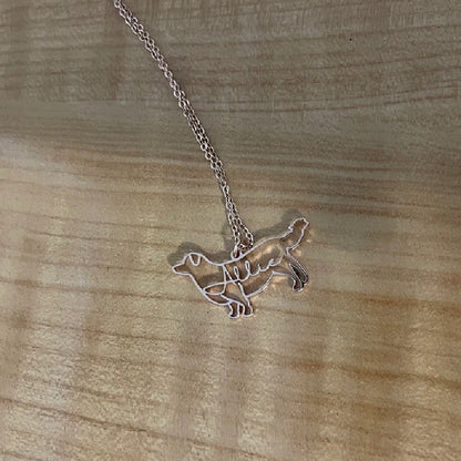 *Preorder: Custom Pet Name and Silhouette Necklace*
