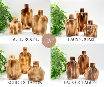 Wood Burned Pumpkin Set of 3