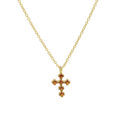 Preorder: Birthstone Cross Necklace