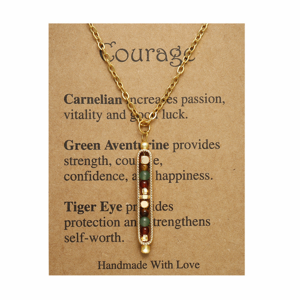 RTS: Natural Stone Healing Pendant Necklace