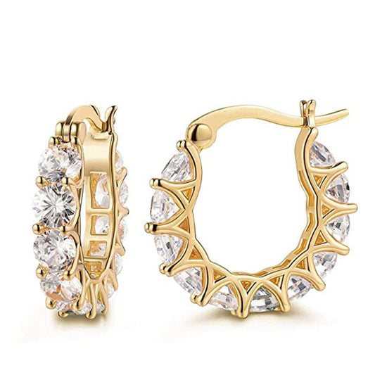 Preorder: Multi- Color Zircon Hoop Earrings
