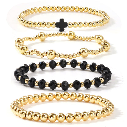Preorder: Beaded Cross Stretch Bracelet Stack