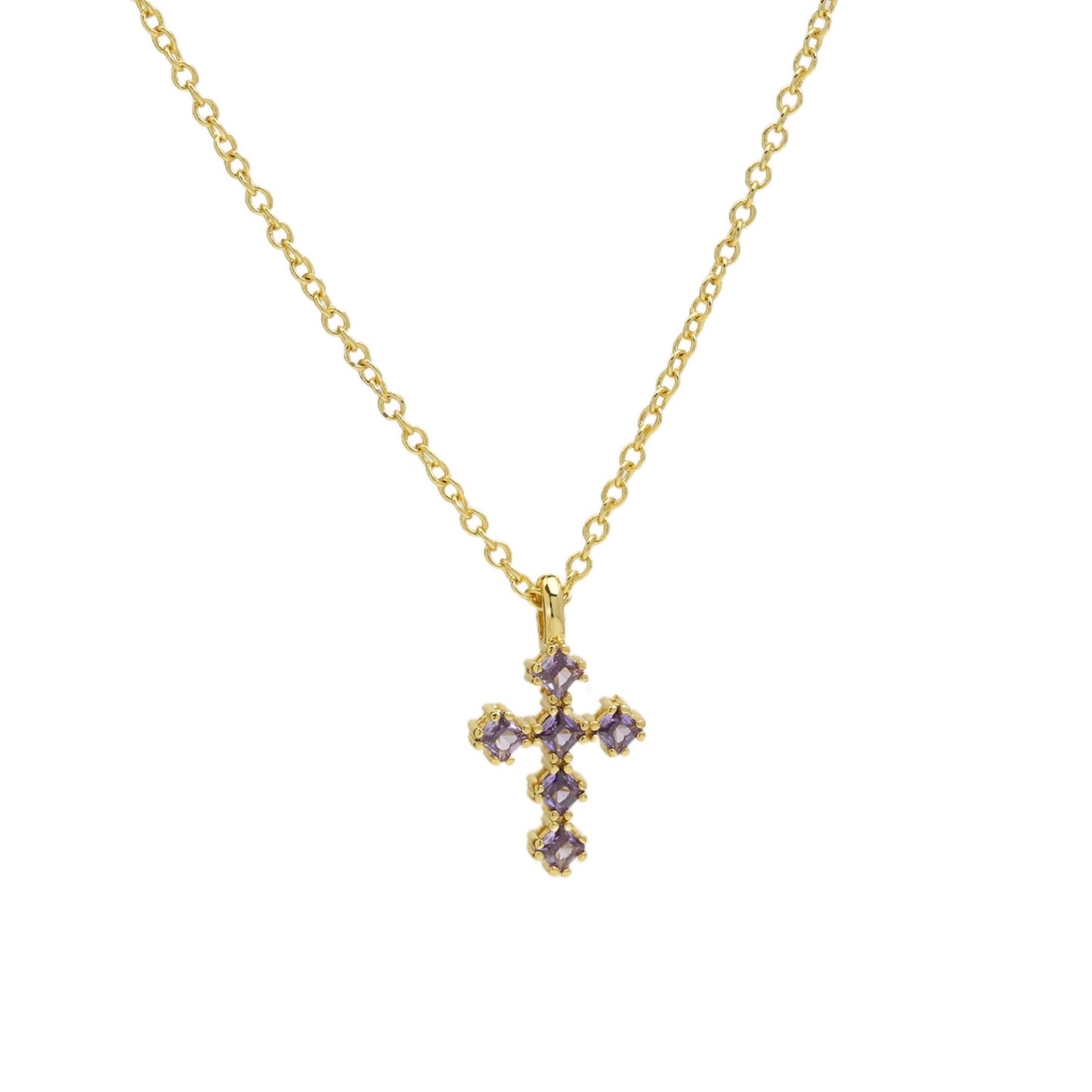 Preorder: Birthstone Cross Necklace