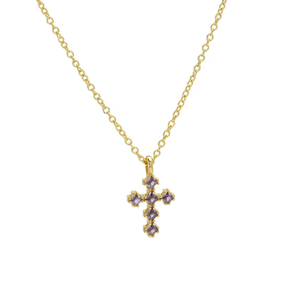 Preorder: Birthstone Cross Necklace