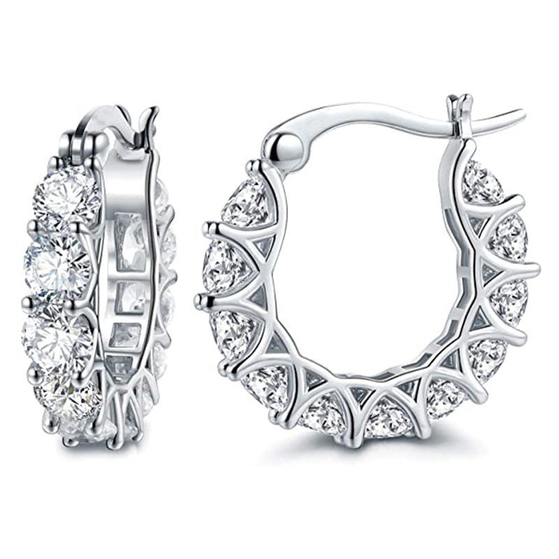 Preorder: Multi- Color Zircon Hoop Earrings