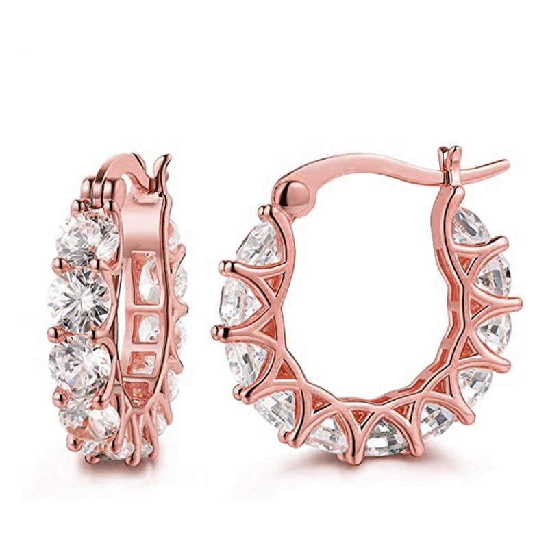 Preorder: Multi- Color Zircon Hoop Earrings